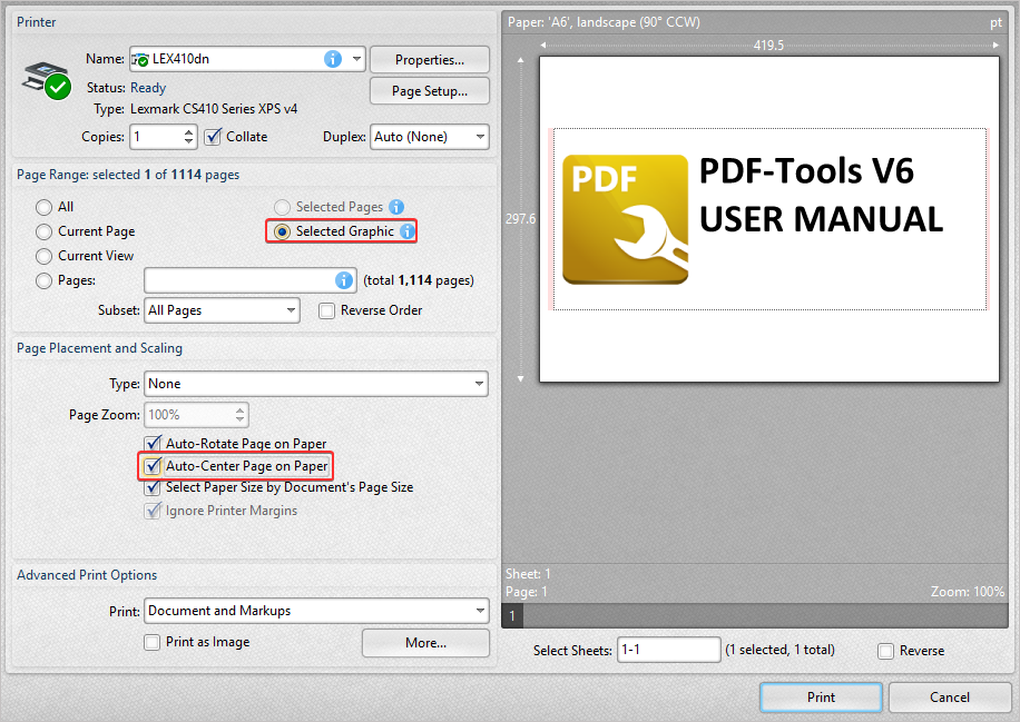 Pdf Xchange Co Ltd Knowledge Base How Do I Print A Small Section